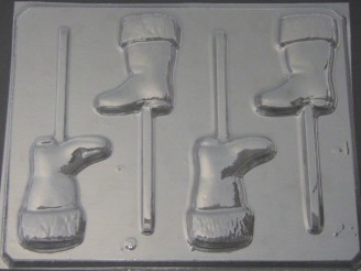 235 Santa Boot Chocolate Candy Lollipop Mold